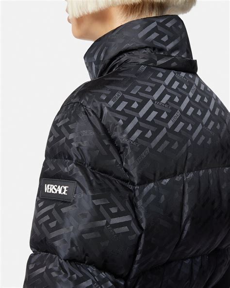 versace la greca puffer jacket|La Greca Puffer Jacket Black .